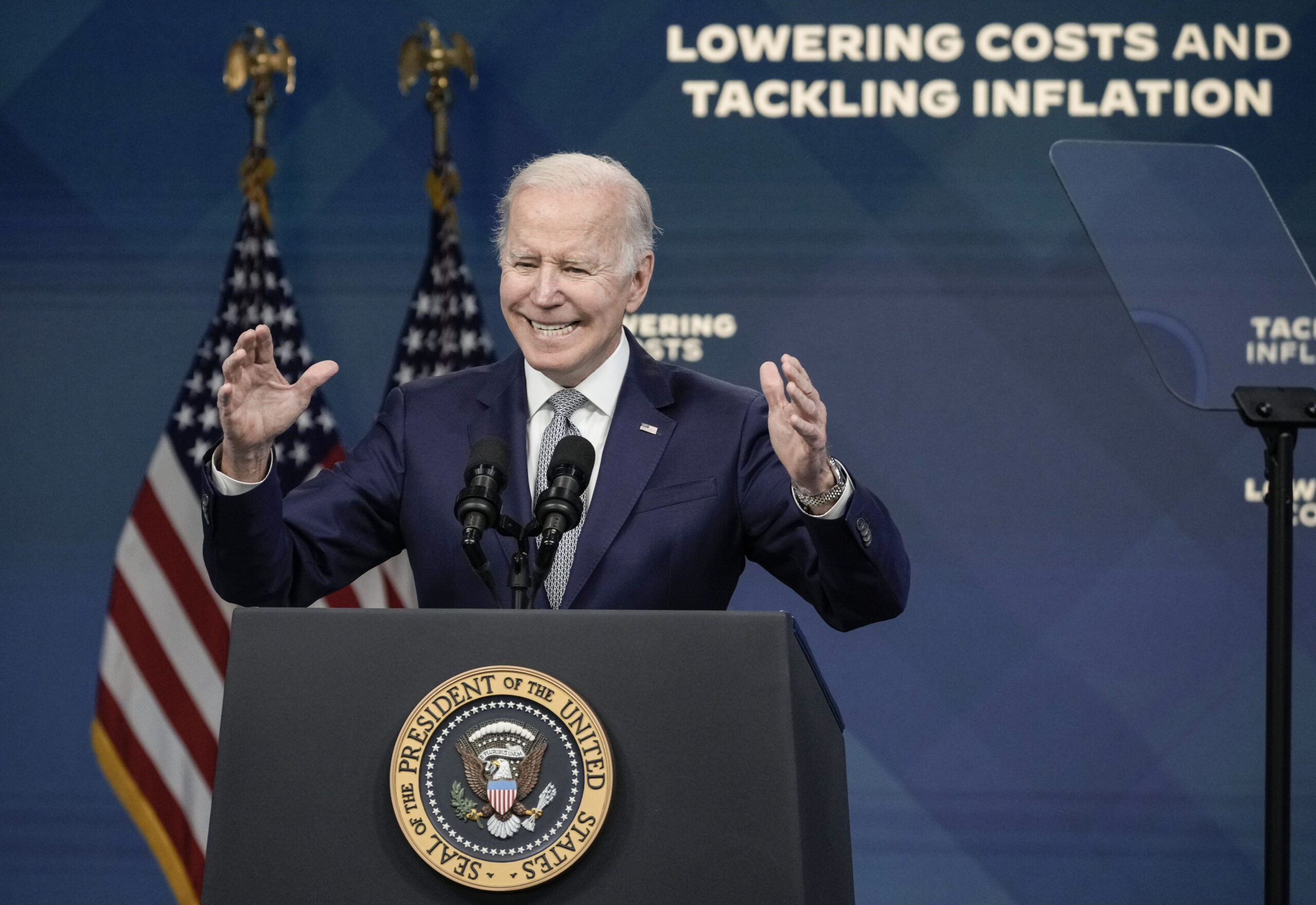 Image of Joe Biden Speaking on Inflation