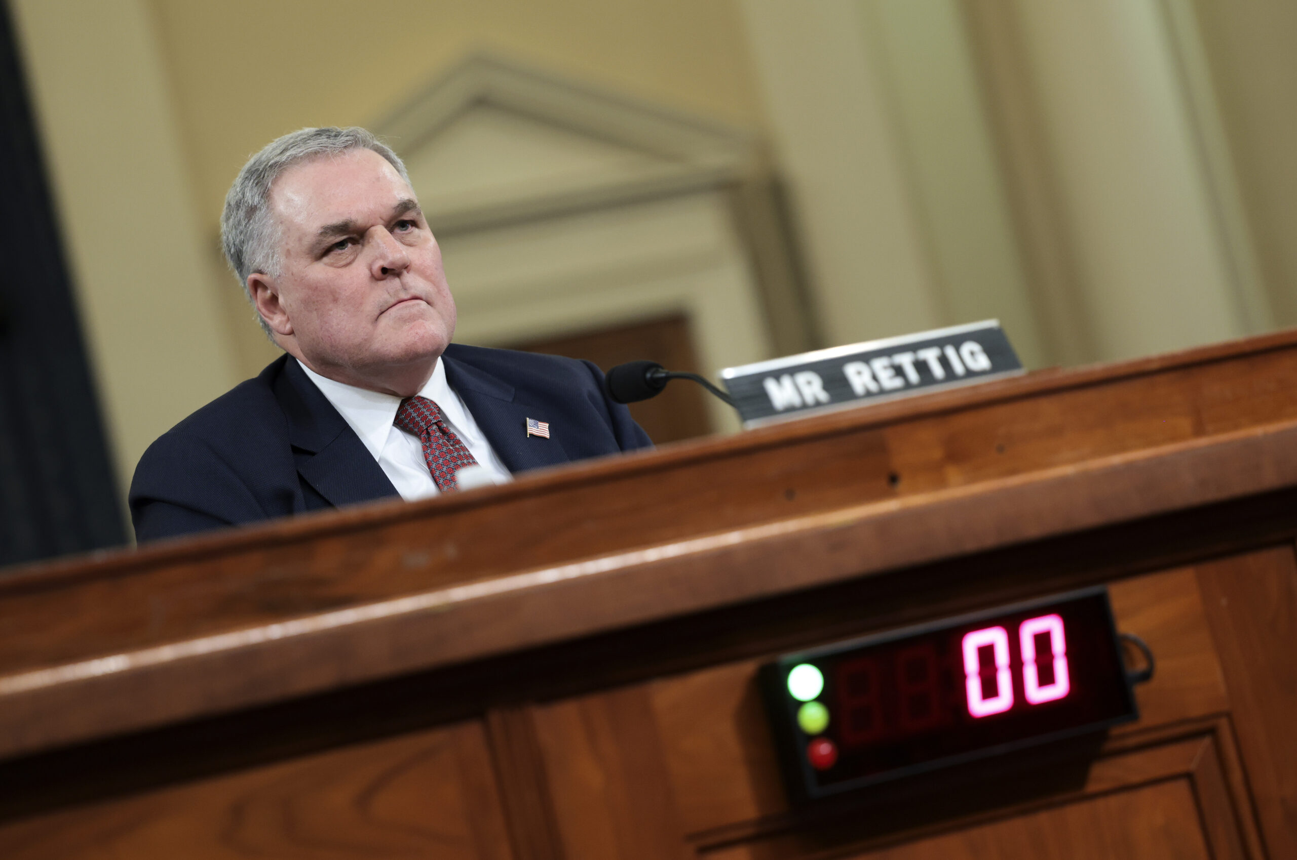 Image of IRS Commissioner Charles Rettig testifying in front of Congress