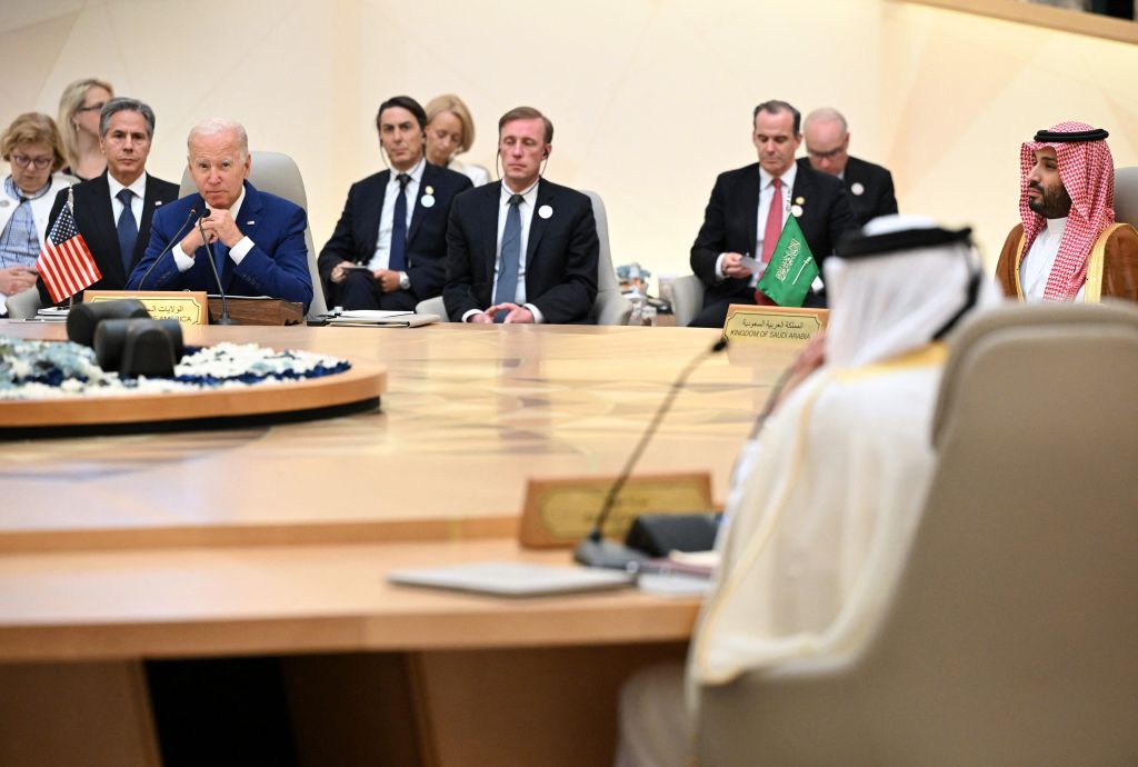 Image of President Biden and Saudi Crown Prince Mohammed bin Salman at the Jeddah Security and Development Summit