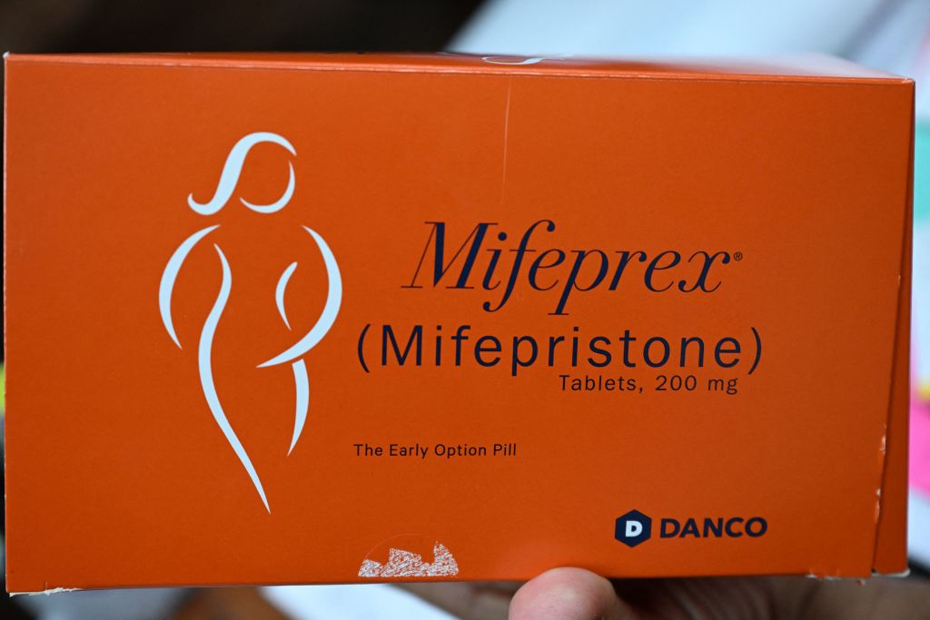Image of mifepristone, one of the two drugs used in a medication abortion